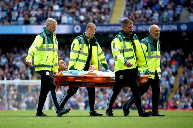 Aymeric Laporte left the field on a stretcher