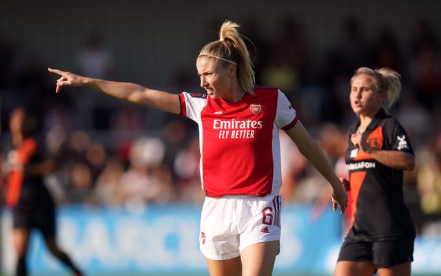 Leah Williamson could make a return from injury in Sunday's home clash with Reading (Adam Davy/PA).