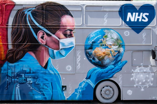 Mural thanking the NHS