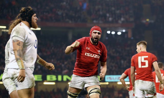 Cory Hill (centre) is in the Wales squad