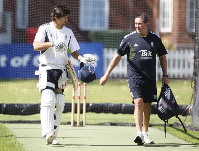 Alastair Cook, left, overtook mentor Graham Gooch as England's all-time leading Test run-scorer (Sean Dempsey/PA)