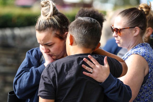 Schoolboy stabbing scene