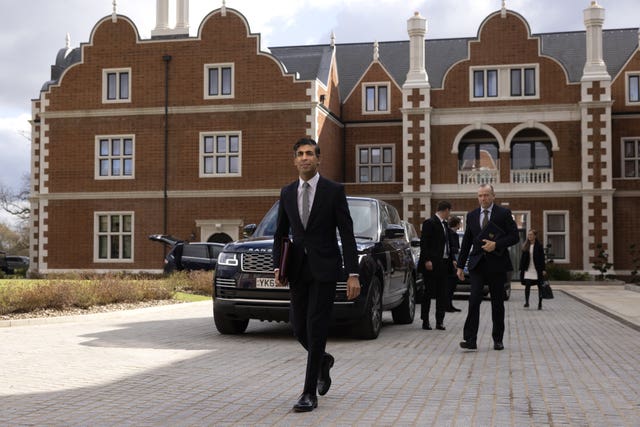Rishi Sunak arrives for the talks