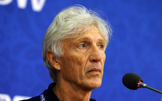 Jose Pekerman, pictured, is hopeful over James Rodriguez's availability (Aaron Chown/PA)