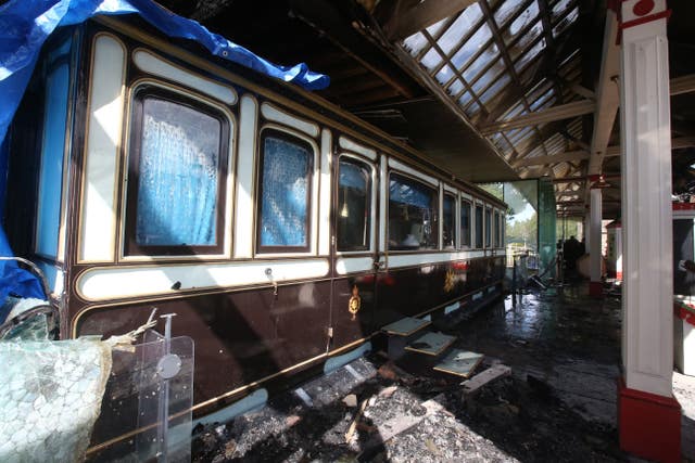 Fire damage to Ballater's Old Royal Station 
