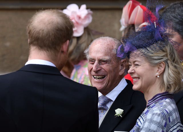 Philip and Harry at Lady Gabriella's wedding