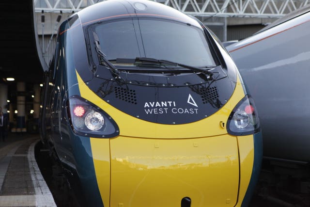 The front of an Avanti West Coast train