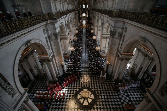 St Paul's Cathedral will play host to the memorial service (Daniel Leal-Olivas/PA)