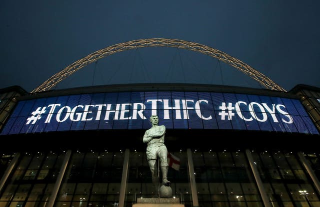 Tottenham have been playing their home matches at Wembley (John Walton/PA).