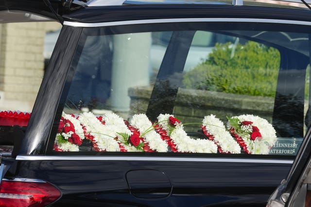 Philip, Kim, Jayden and Callum English funeral