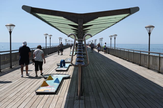 Strolling along Boscombe pier