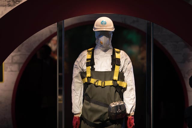 A Hazmat Suit on display at the Museum of London (David Parry/PA)