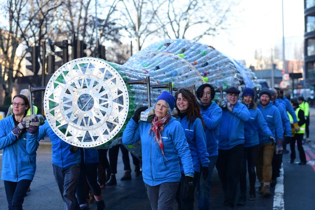 Greenpeace says industry is lobbying to restrict the planned deposit return scheme (David Mirzoeff/PA)