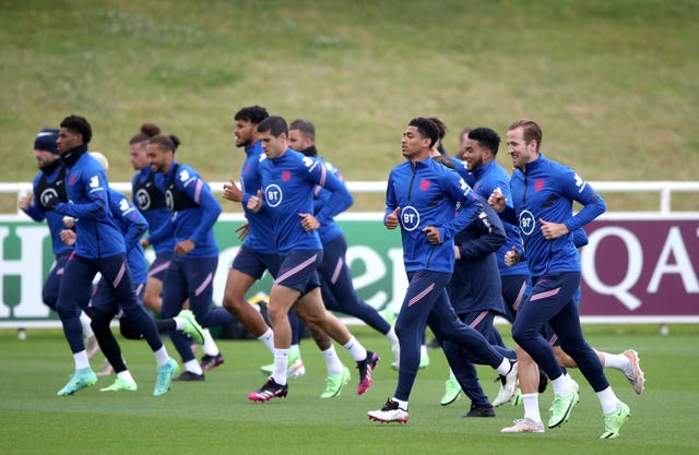 England players during a training session at St George's Park