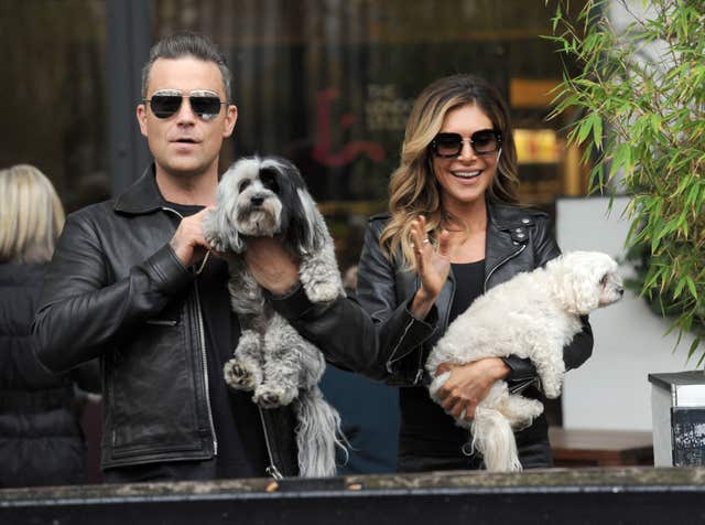 Robbie Williams and his wife Ayda Field