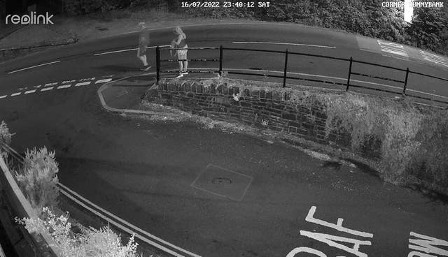 CCTV footage showing Marc Ash and his murderer Rebecca Press walking home afer a night-out
