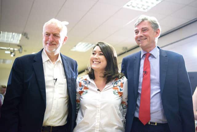 Jeremy Corbyn, Rhea Wolfson and Richard Leonard