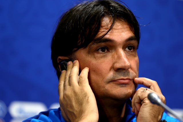 Croatia manager Zlatko Dalic during the press conference at the Luzhniki Stadium