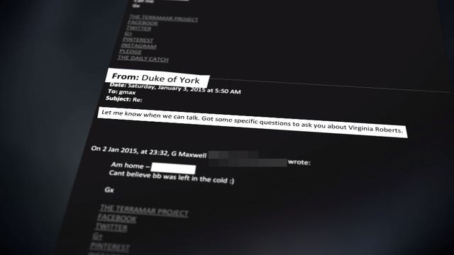 Panorama said it had uncovered an alleged email sent by The Duke of York to Ghislaine Maxwell in 2015 (BBC Panorama/PA)