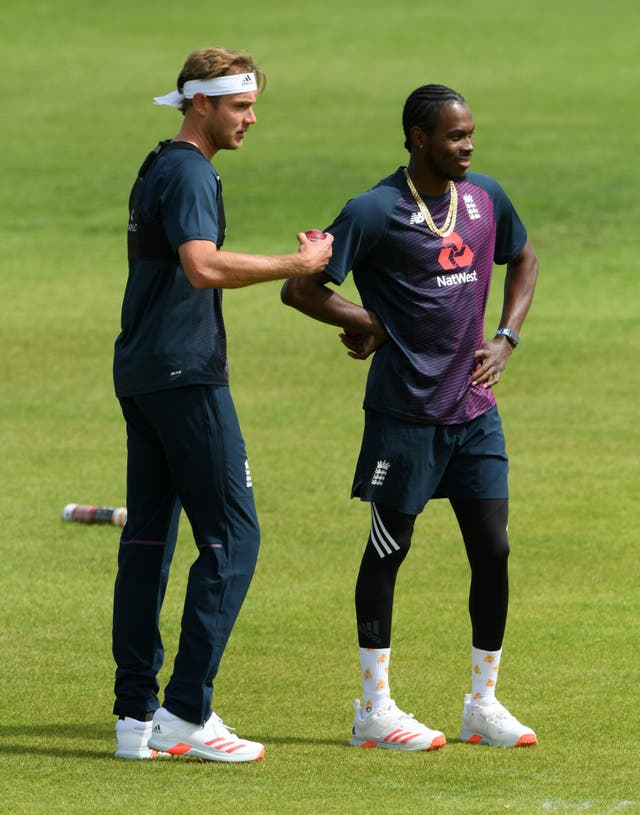 Broad (left) has been shocked by some of the abuse received by team-mate Jofra Archer (Stu Forster/Pool)