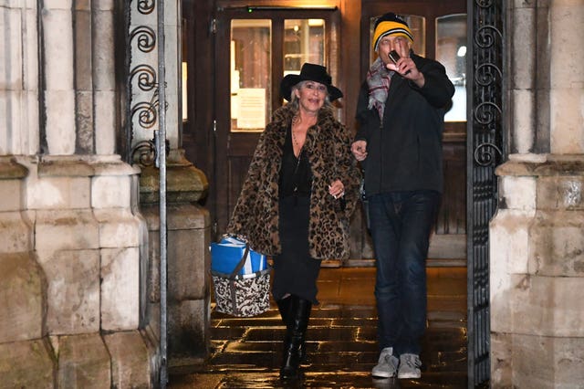 Matilde White, the estranged wife of Marco Pierre White, leaves the Royal Courts of Justice