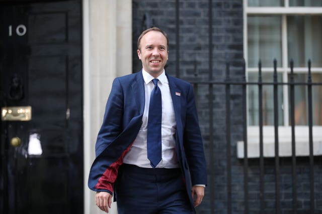 Matt Hancock leaves 10 Downing Street