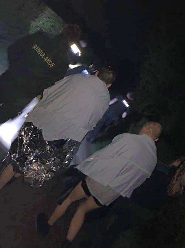 The men after being rescued
