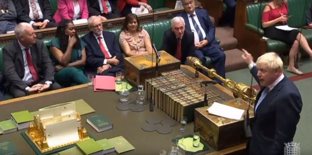 Prime Minister Boris Johnson speaks in the House of Commons