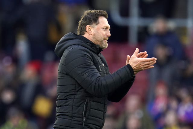 Ralph Hasenhuttl celebrates Southampton's victory