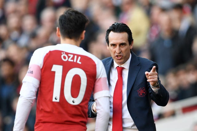 Unai Emery has used Mesut Ozil sparingly this season