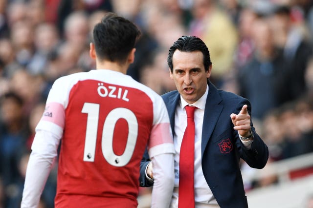 Unai Emery has used Mesut Ozil sparingly this season 