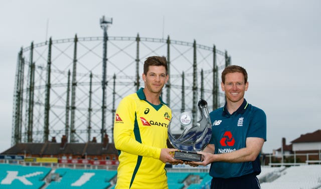 Australia captain Tim Paine (left) and England captain Eoin Morgan