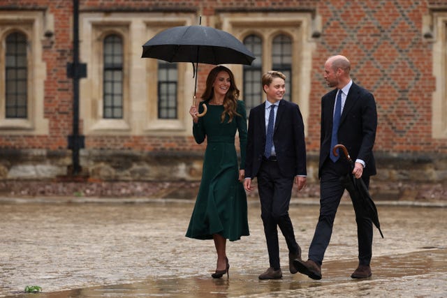 Prince George first day at Eton