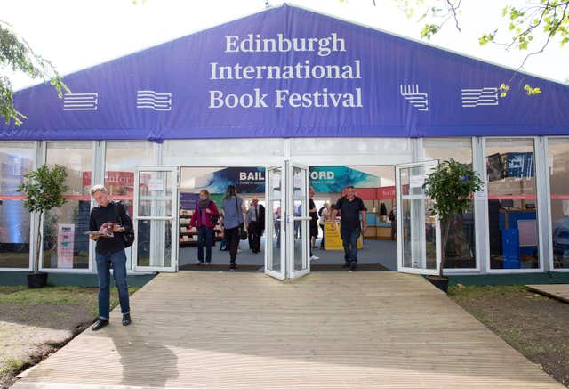 Book festival tent in Charlotte Square