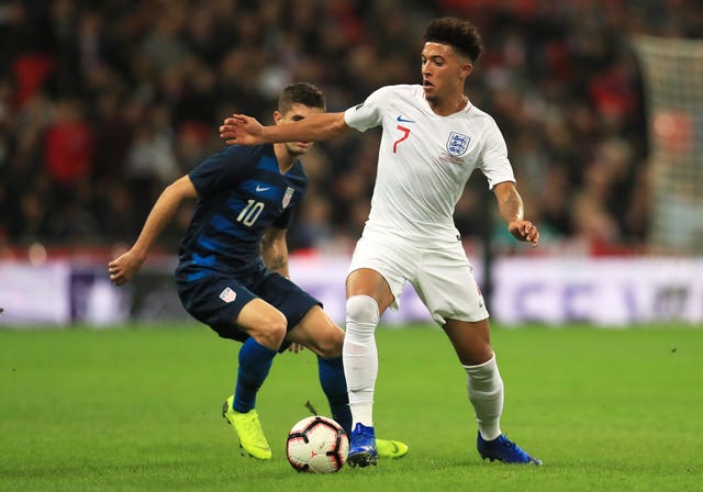 Jadon Sancho's performances for Dortmund won him England recognition last year