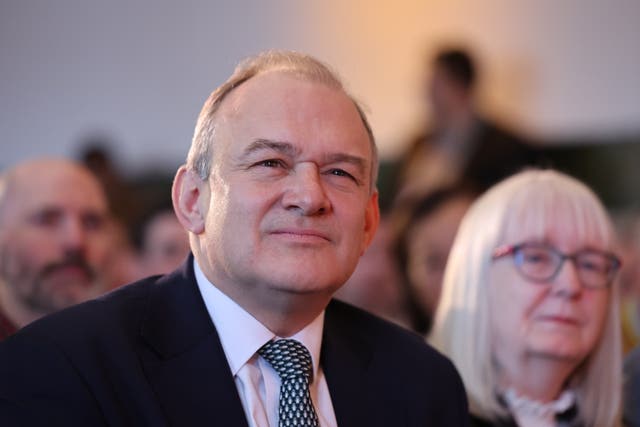Sir Ed Davey before addressing the Scottish Liberal Democrats party conference