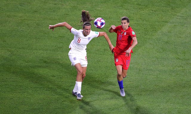 Tobin Heath (right) helped the United States win the 2019 Women's World Cup (Richard Sellers/PA).