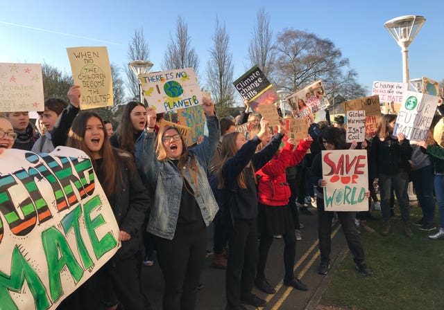 Climate change protest