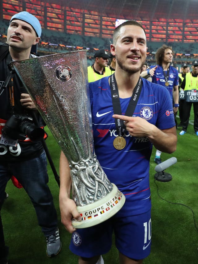 Hazard suggested the Europa League victory would be his final match for Chelsea 