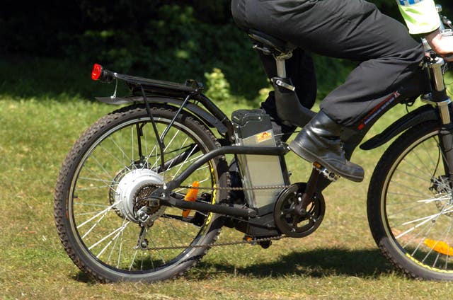 Police force with electric power bike