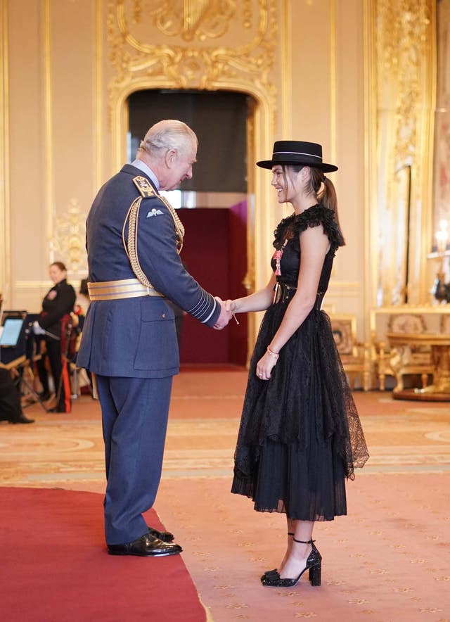 Emma Raducanu was made a MBE by King Charles III