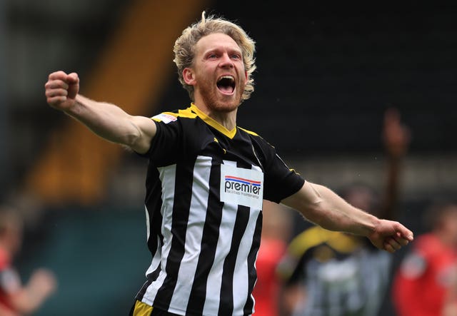 Notts County were a black and white striped kit
