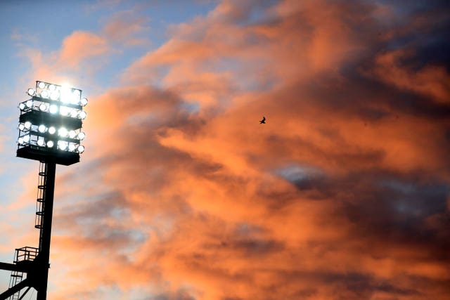 The sky was a picture above Carrow Road