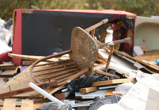Fly-tipped waste could stretch 12 and a half times round the M25, council leaders say (Chris Radburn/PA)