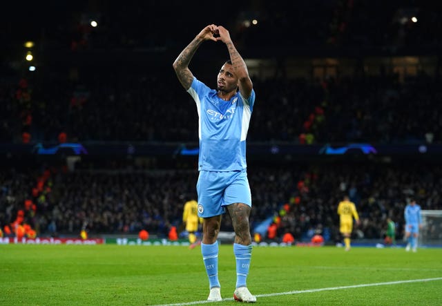 Gabriel Jesus celebrates