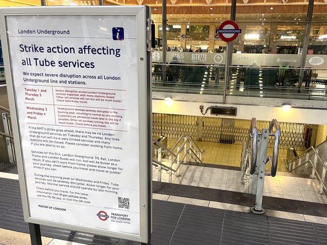Tube strike