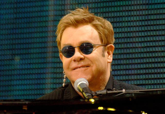 Sir Elton John performs at a pop concert remembering Diana, Princess of Wales (John Stillwell/PA)