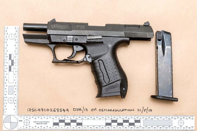 A Walther P99 found during a search targeting an associate of Umar Haque (Metropolitan Police/PA)