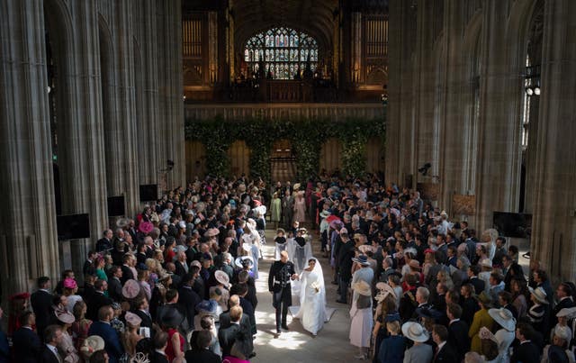Harry and Meghan on their wedding day