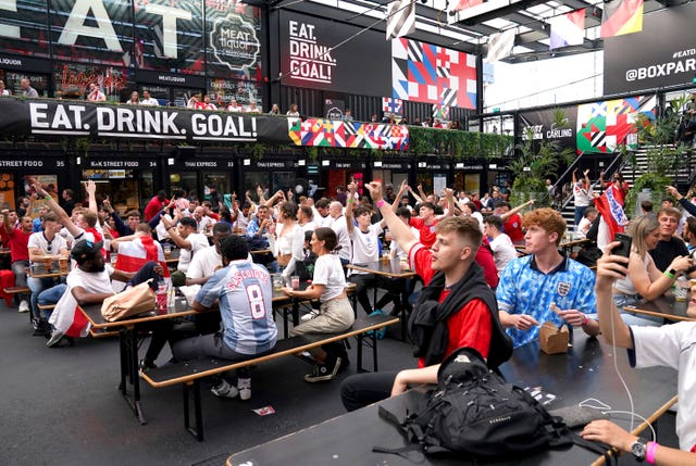 Fan parks and beer gardens filled up around the country 